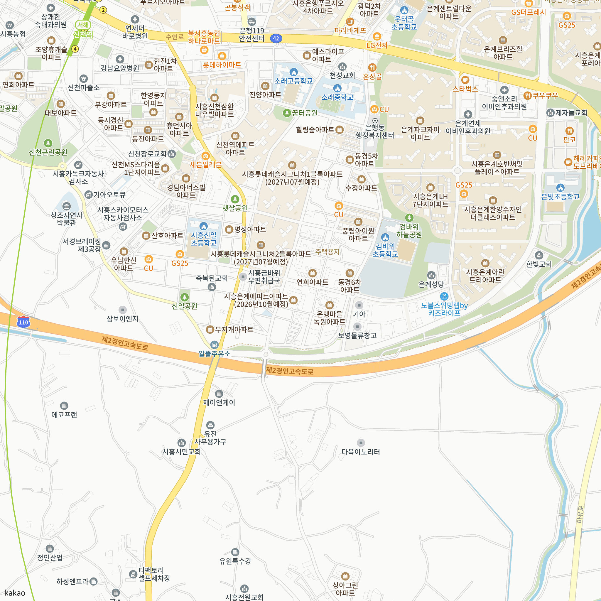 시흥 은계 에피트(조합원 취소분) 반경 1km 주변 시설 지도